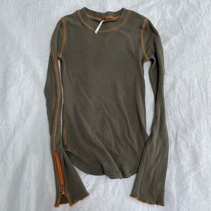FREE PEOPLE WAFFLE SHIRT